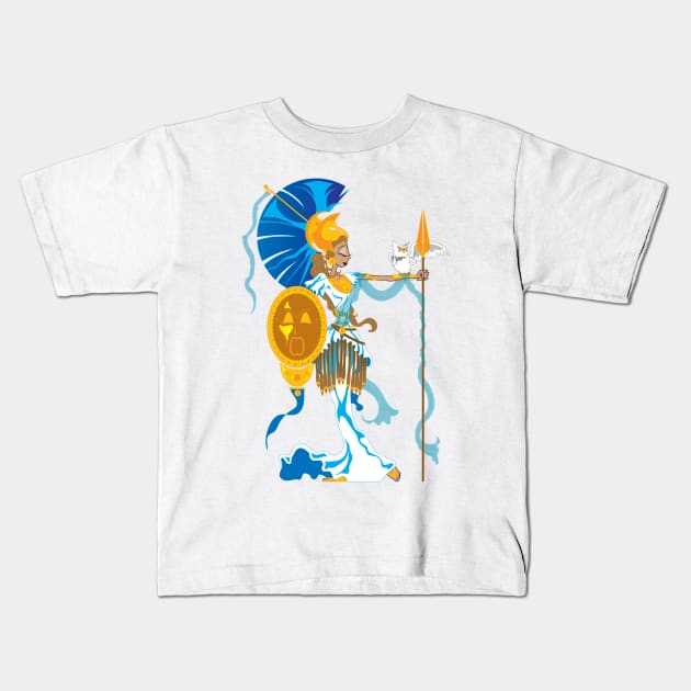 Athena Kids T-Shirt by The Cuban Witch